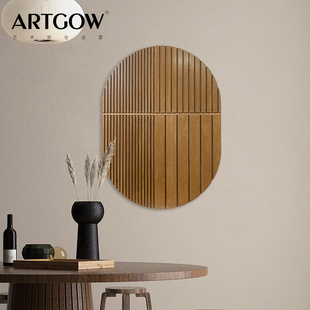 简约现代手工木雕玄关装饰画立体抽象日式壁画样板间艺术装置挂画