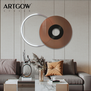 新品个性CD唱盘亚克力客厅样板间发光装饰画餐厅北欧卧室展厅挂画