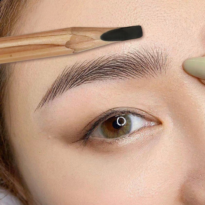 纹绣师专业用眉笔防水防麻硬芯定型画线条设计野生眉根根分明立体