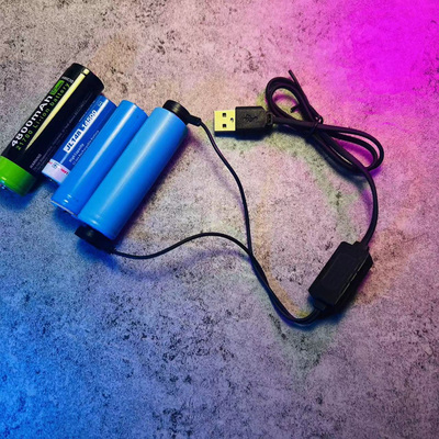 USB磁吸强光手电筒18650锂电池智能快速充电器26650 26800 单体锂