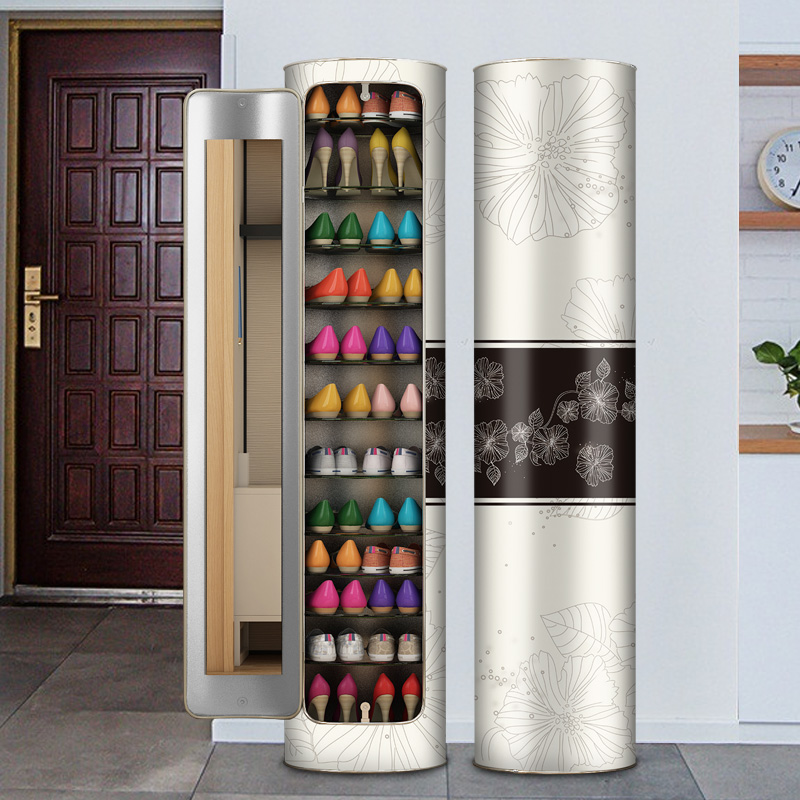 创意360度旋转鞋柜客厅圆形zg853