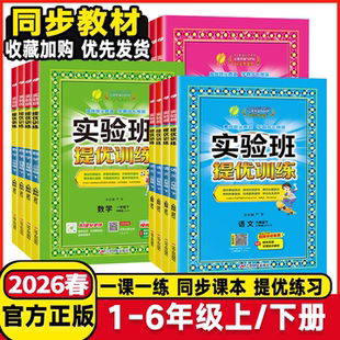 2026春实验班提优训练一年级二年级三年级四五六年级下册上册语文数学英语人教版苏教北师大版小学课堂同步练习题册训练作业本春雨