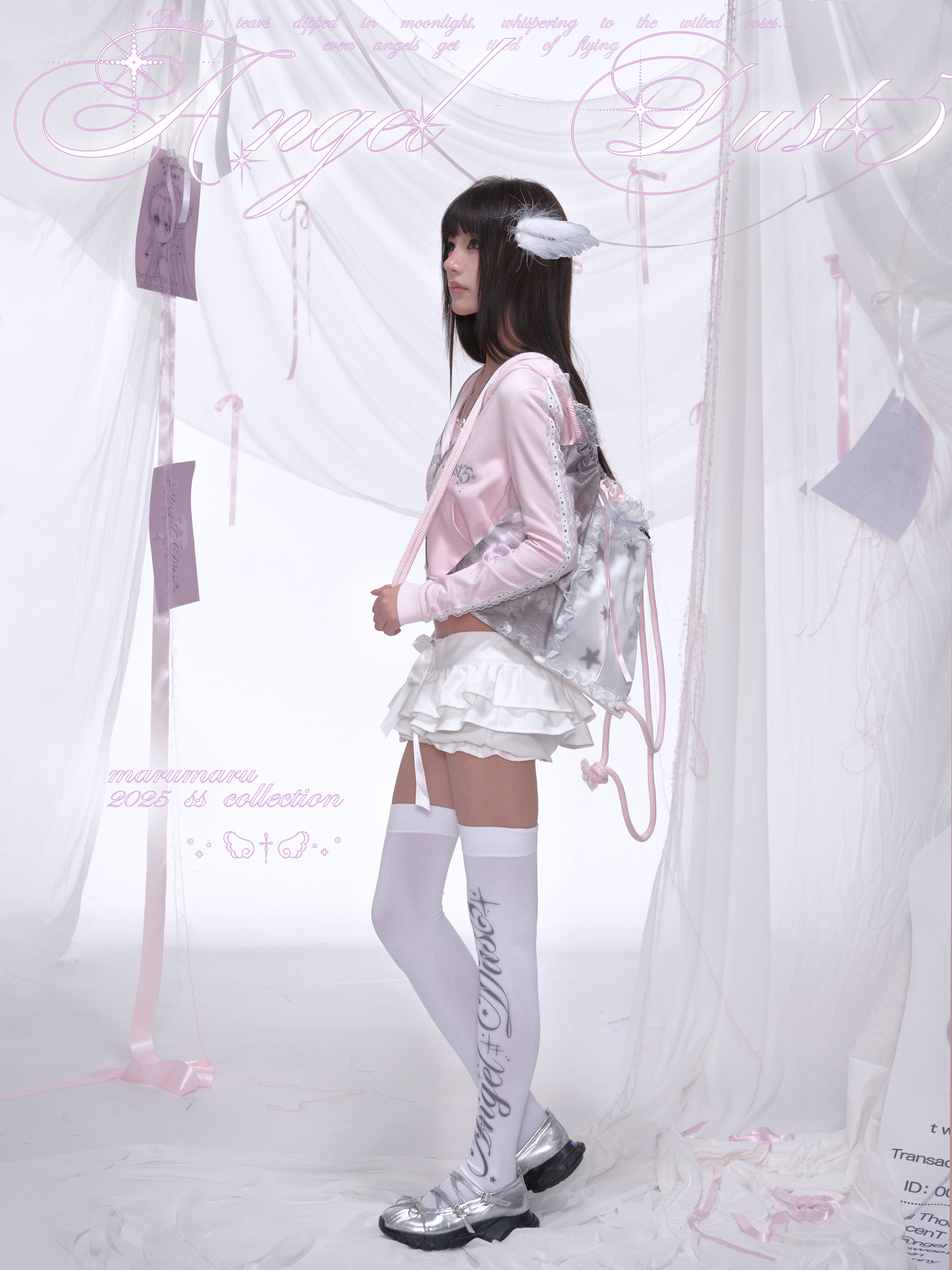 White Velvet Over-The-Knee Stockings: Non-Slip 120D - Taobao product photo 2