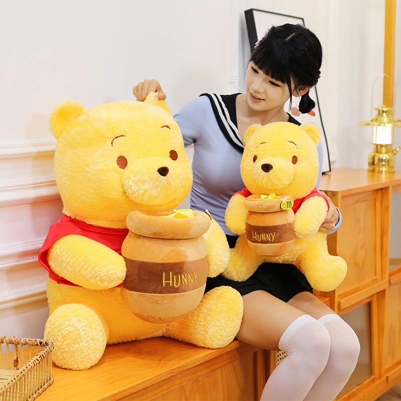 可爱小熊维尼毛绒公仔玩偶抱枕卡通玩具布娃娃送儿童生日礼物大号
