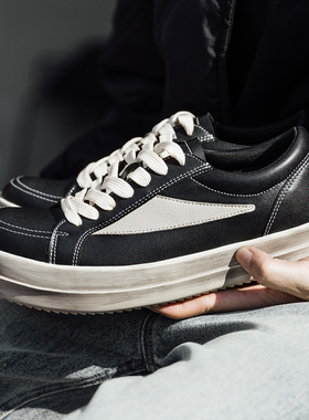 MRA厚底RO板鞋黑白潮鞋百搭增高cleanfit美式高街男款休闲鞋秋冬