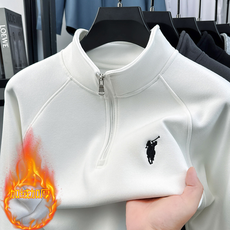 保罗立领卫衣男2025新款