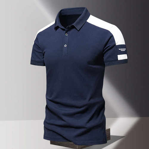 翻领潮流半袖商务休闲上衣服夏季