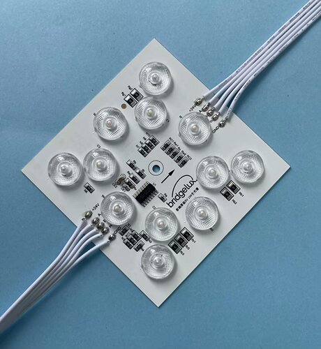 24V 12灯RGBCW双色温漫反射全彩区块灯UCS512G6五通道模组