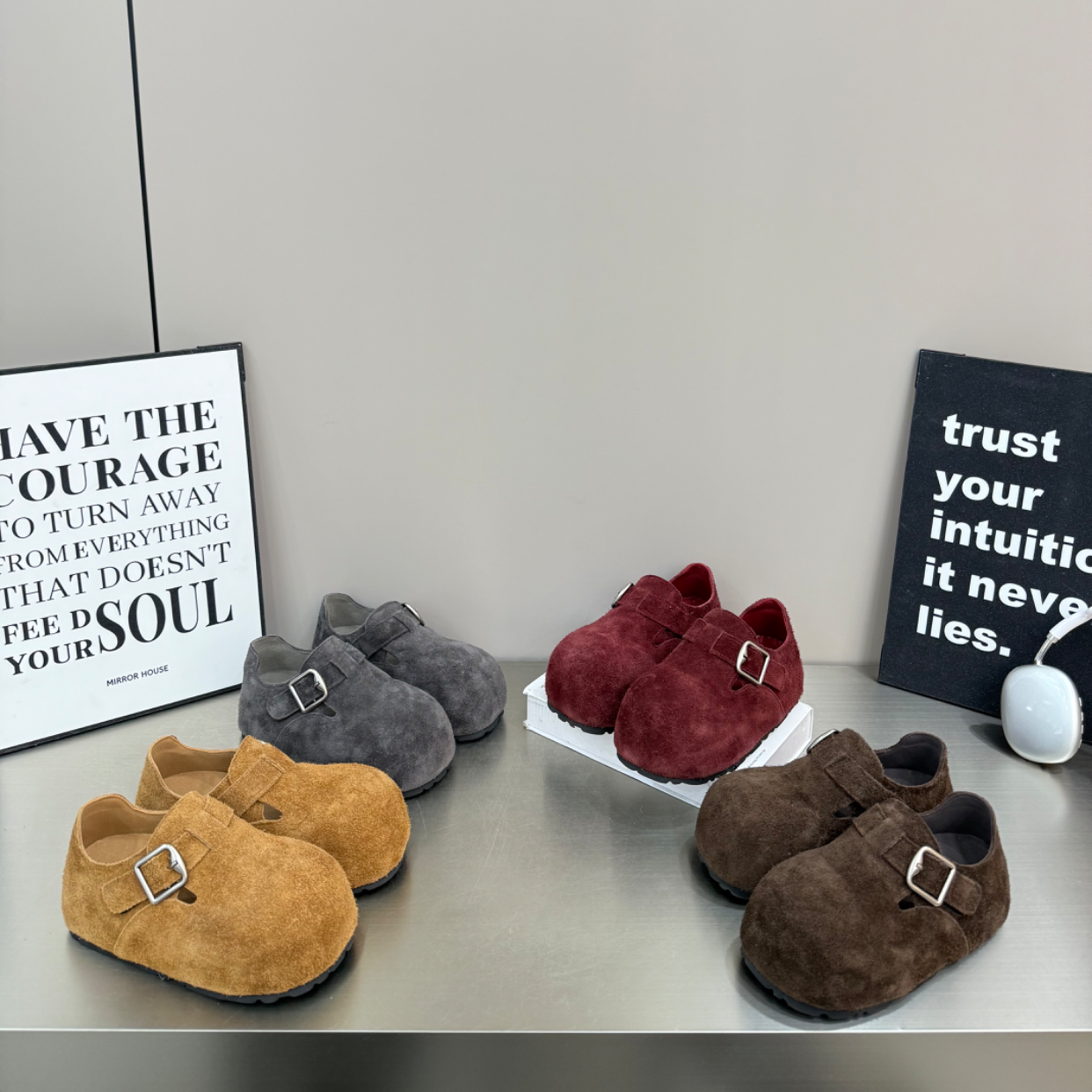 2026春秋真皮磨砂休闲内增高卡皮巴拉圆头丑萌面包勃肯鞋女乐福兔,女鞋,勃肯鞋/软木鞋,淘宝优惠券,粉丝福利购,淘宝优惠卷