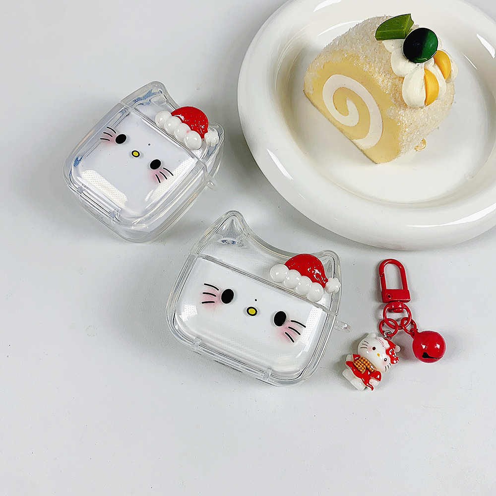 airpods3保护套圣诞帽KT猫苹果airpodspro3无线蓝牙耳机壳4代卡通