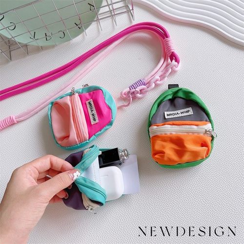 airpods3保护套小书包零钱包耳机收纳包包便携挂钩钥匙扣零钱挂饰