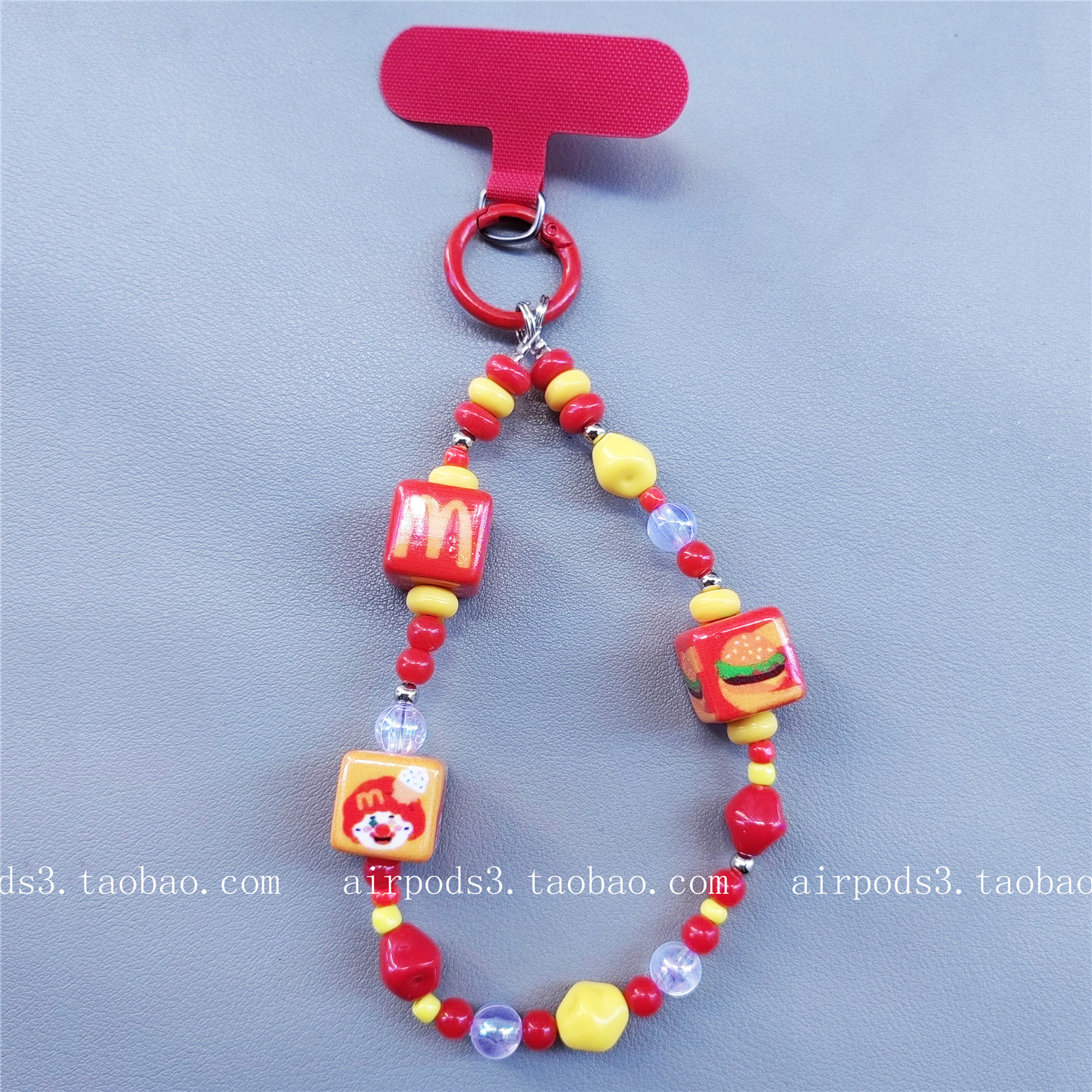 M记麦当劳汉堡包手机挂绳手机链ccd相机挂件钥匙便携u盘饰品配件,3C数码配件,手机挂件/手机链,淘宝优惠券,粉丝福利购,淘宝优惠卷