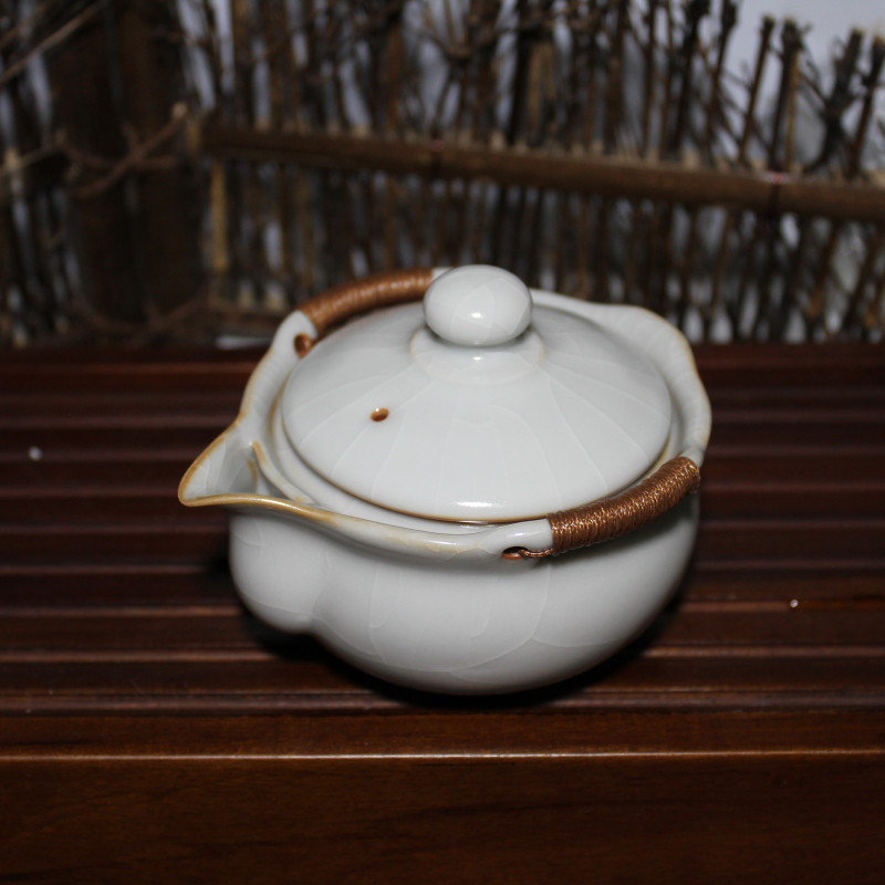 茶具汝瓷便携手抓壶图片