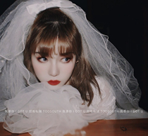 I cover you up: marry him! Fairy prop! Photo, photo, real headdress, take a picture of the white wedding headdress