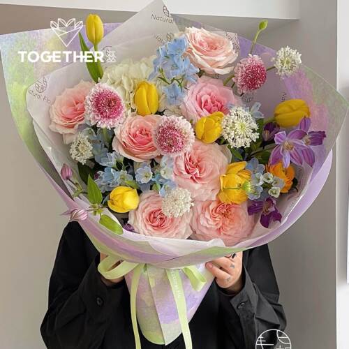 苁丛春日艺术纸鲜花花束包装纸