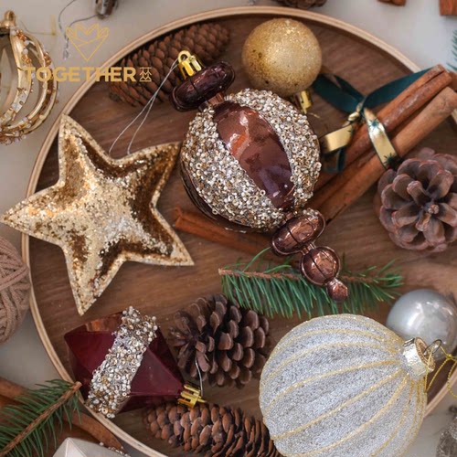 苁丛金咖圣诞装饰球装饰品