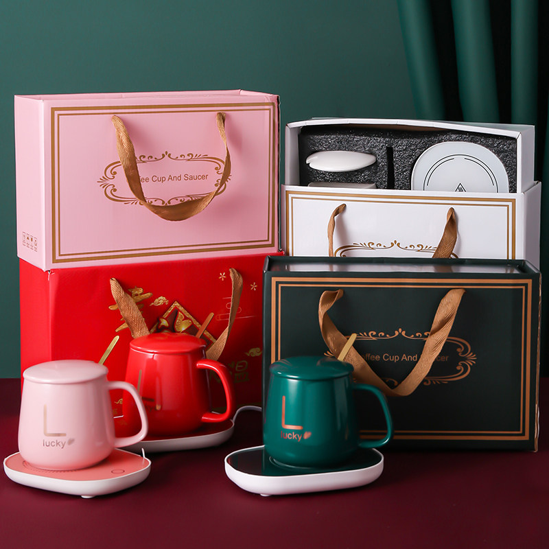 暖暖杯55度恒温加热陶瓷马克杯子礼盒套装开业促销小礼品logo定制,节庆用品/礼品,创意礼盒/礼品套组,淘宝优惠券,粉丝福利购,淘宝优惠卷