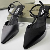 法式 包头猫跟真丝凉鞋 女2025新款 专柜正品 低跟尖头真皮气质单鞋