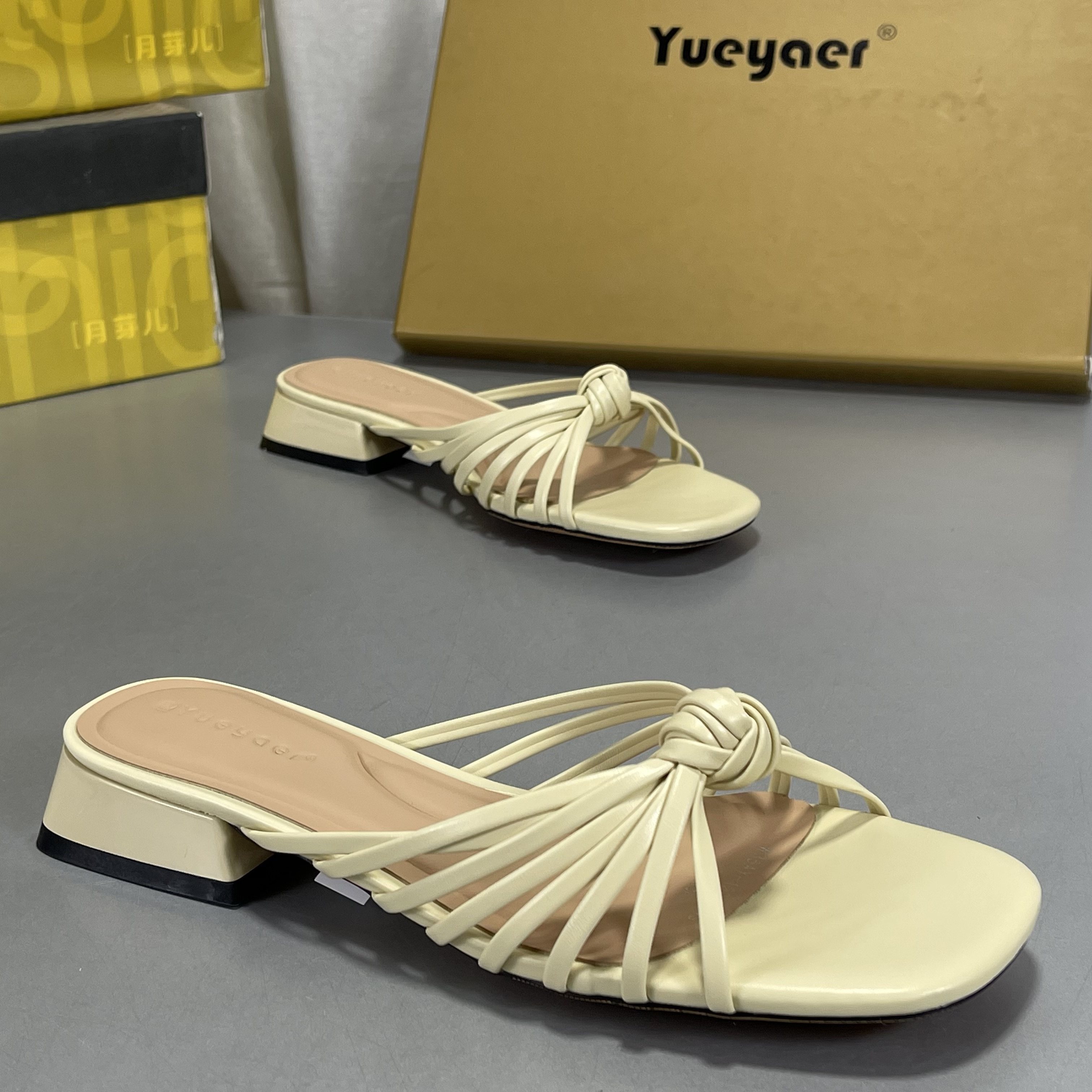 月芽儿正品撤柜仙女风一字拖女2026夏季新款平底露趾法式凉拖鞋女,女鞋,其他拖鞋,淘宝优惠券,粉丝福利购,淘宝优惠卷