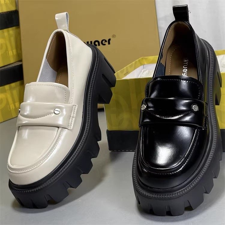 月芽儿复古牛皮增高厚底乐福鞋女单鞋2026新款春秋舒适一脚蹬女鞋,女鞋,乐福鞋（豆豆鞋）,淘宝优惠券,粉丝福利购,淘宝优惠卷