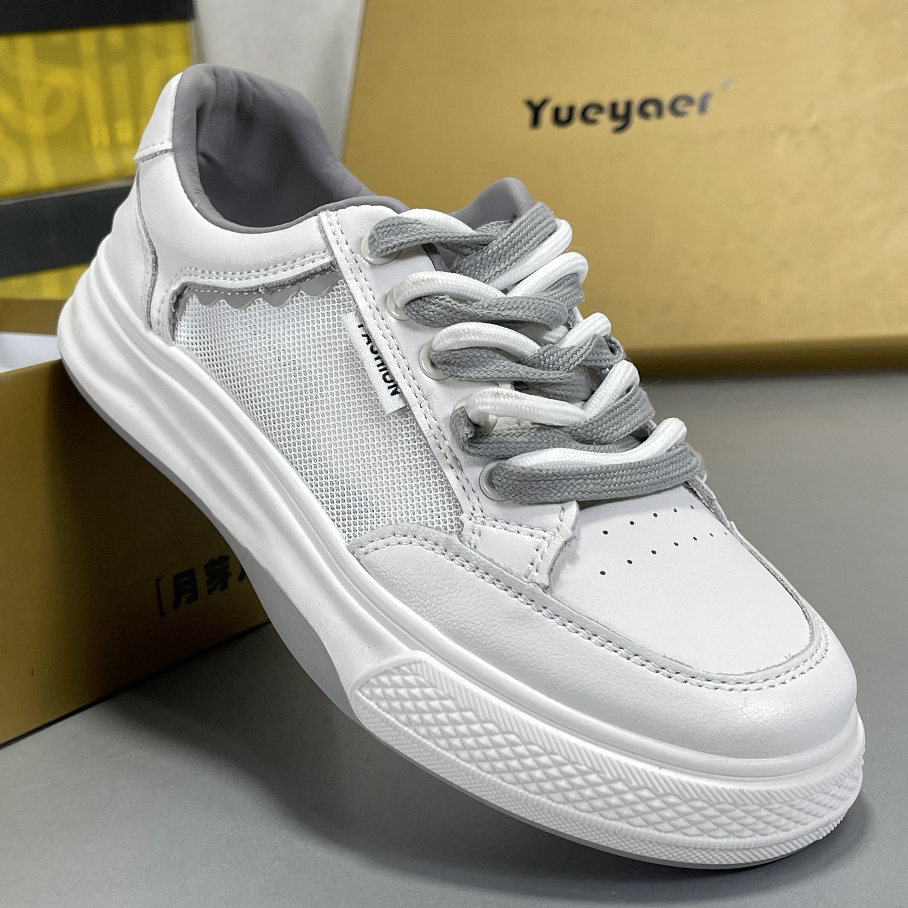 月芽儿牛皮小白鞋女2026春夏新款网面透气休闲鞋真皮板鞋运动鞋子,女鞋,时尚休闲鞋,淘宝优惠券,粉丝福利购,淘宝优惠卷