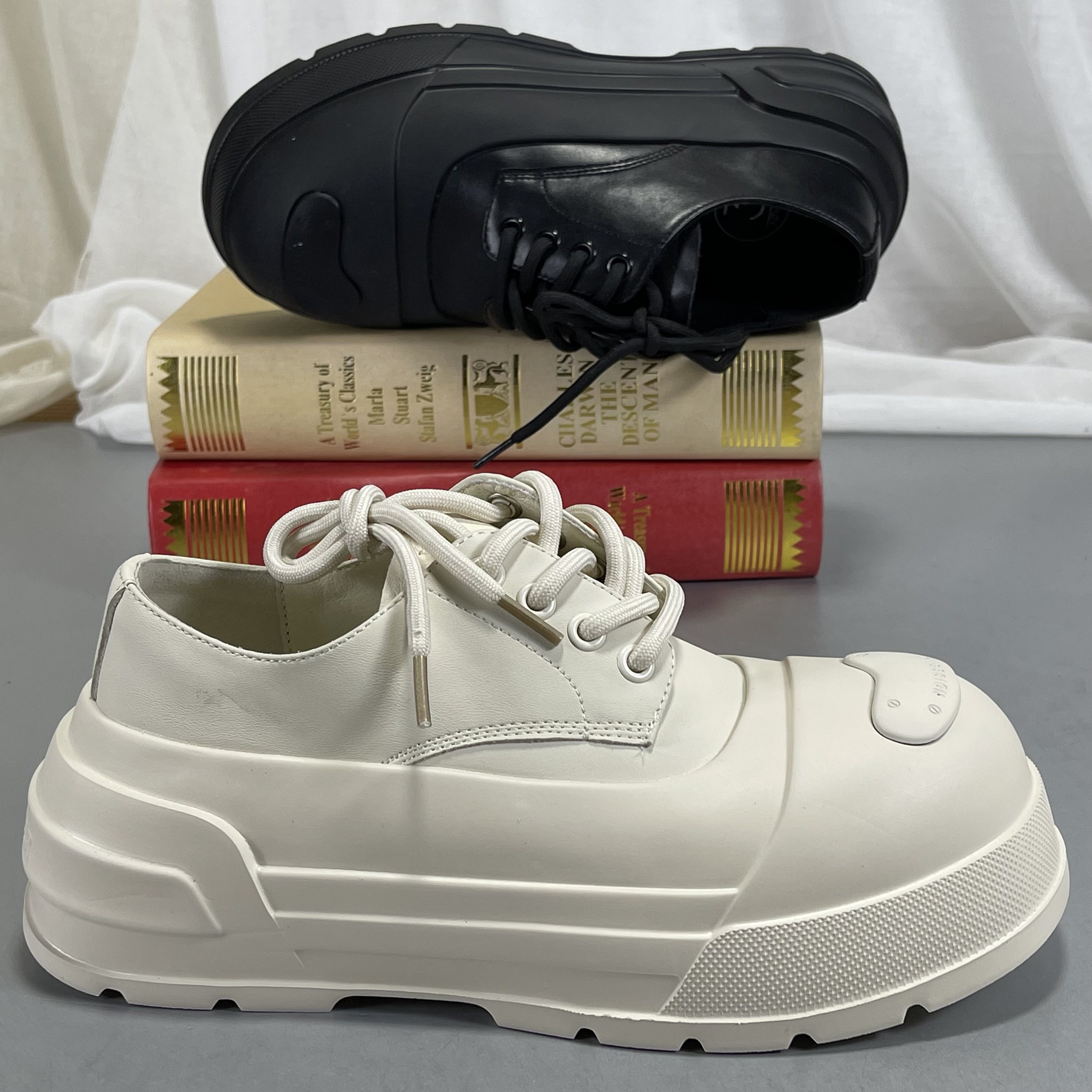 大头萌丑牛皮乐福鞋女2025新款舒适轻便百搭休闲鞋复古玛丽珍单鞋,女鞋,玛丽珍鞋,淘宝优惠券,粉丝福利购,淘宝优惠卷