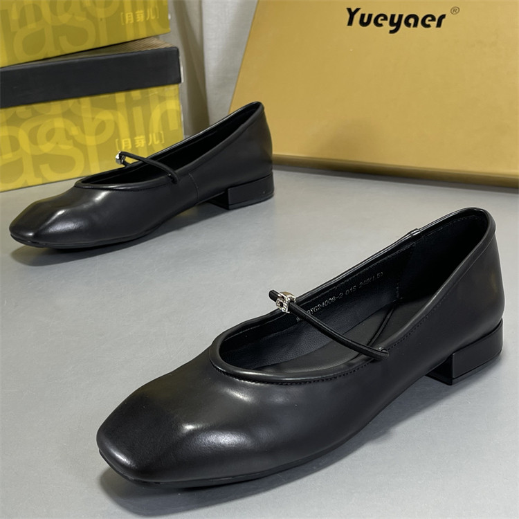 羊皮~ 月芽儿方头法式复古玛丽珍鞋2026春季新款全真皮浅口奶奶鞋,女鞋,乐福鞋（豆豆鞋）,淘宝优惠券,粉丝福利购,淘宝优惠卷