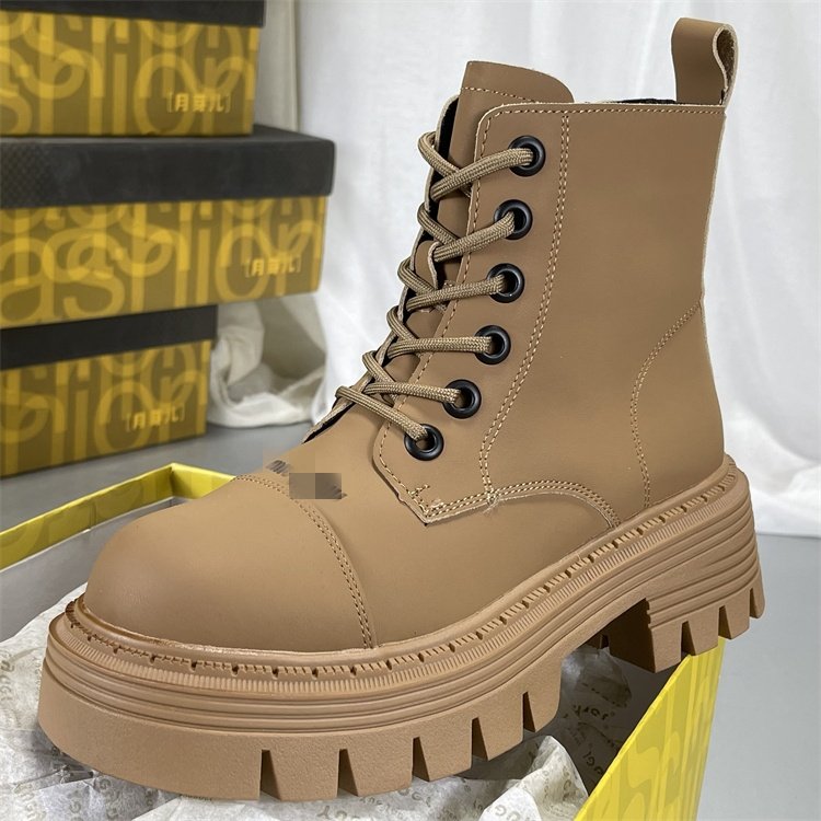 专柜正品月牙儿厚底马丁靴冬季加绒2025新款英伦复古圆头加绒短靴,女鞋,马丁靴,淘宝优惠券,粉丝福利购,淘宝优惠卷