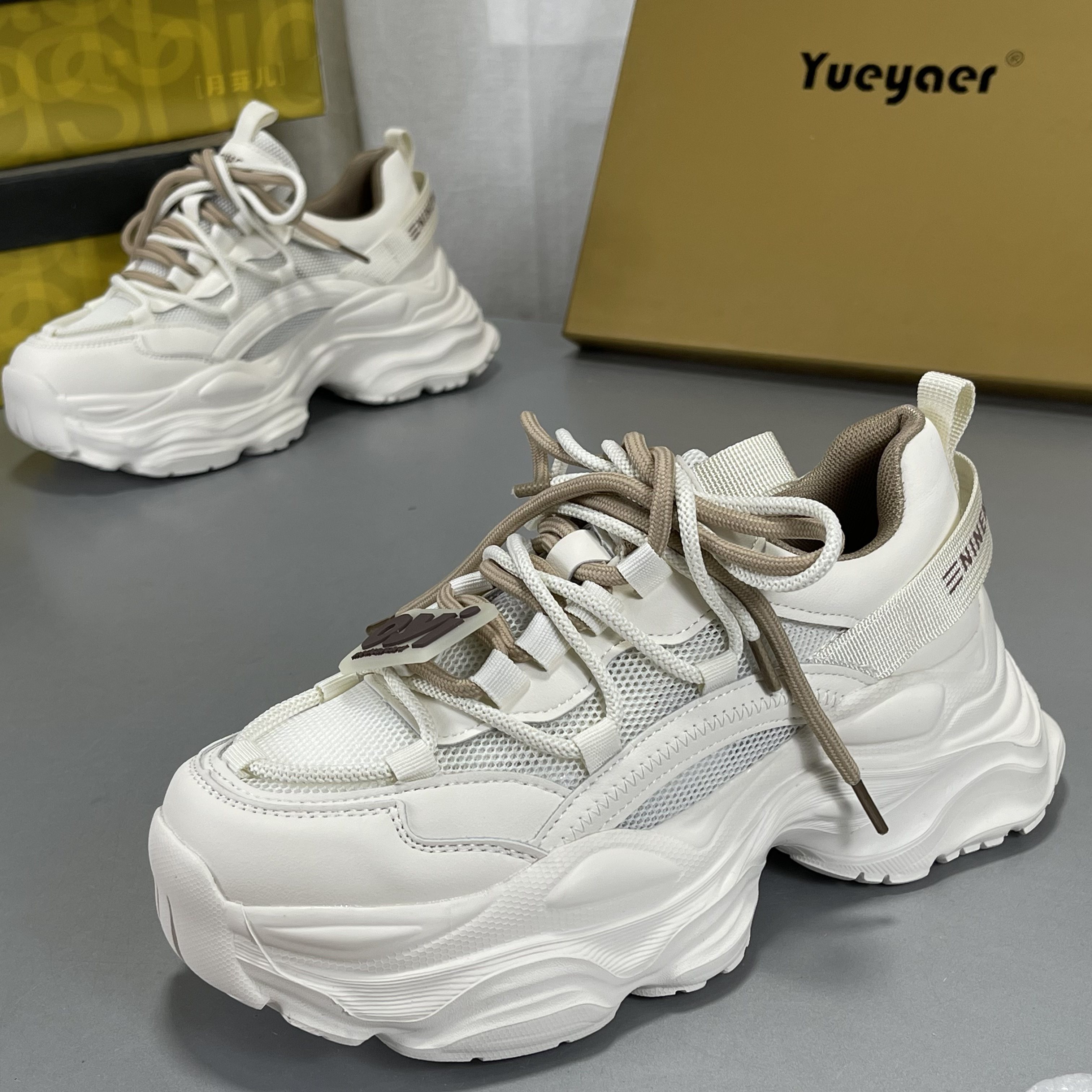 月芽儿厚底老爹鞋女断码处理复古休闲百搭真皮运动鞋小白鞋踩屎感,女鞋,时尚休闲鞋,淘宝优惠券,粉丝福利购,淘宝优惠卷