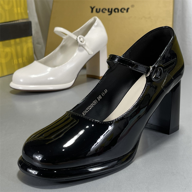 月芽儿正品牛漆皮玛丽珍防水台高跟女2026新款配裙子皮鞋粗跟单鞋,女鞋,浅口单鞋,淘宝优惠券,粉丝福利购,淘宝优惠卷