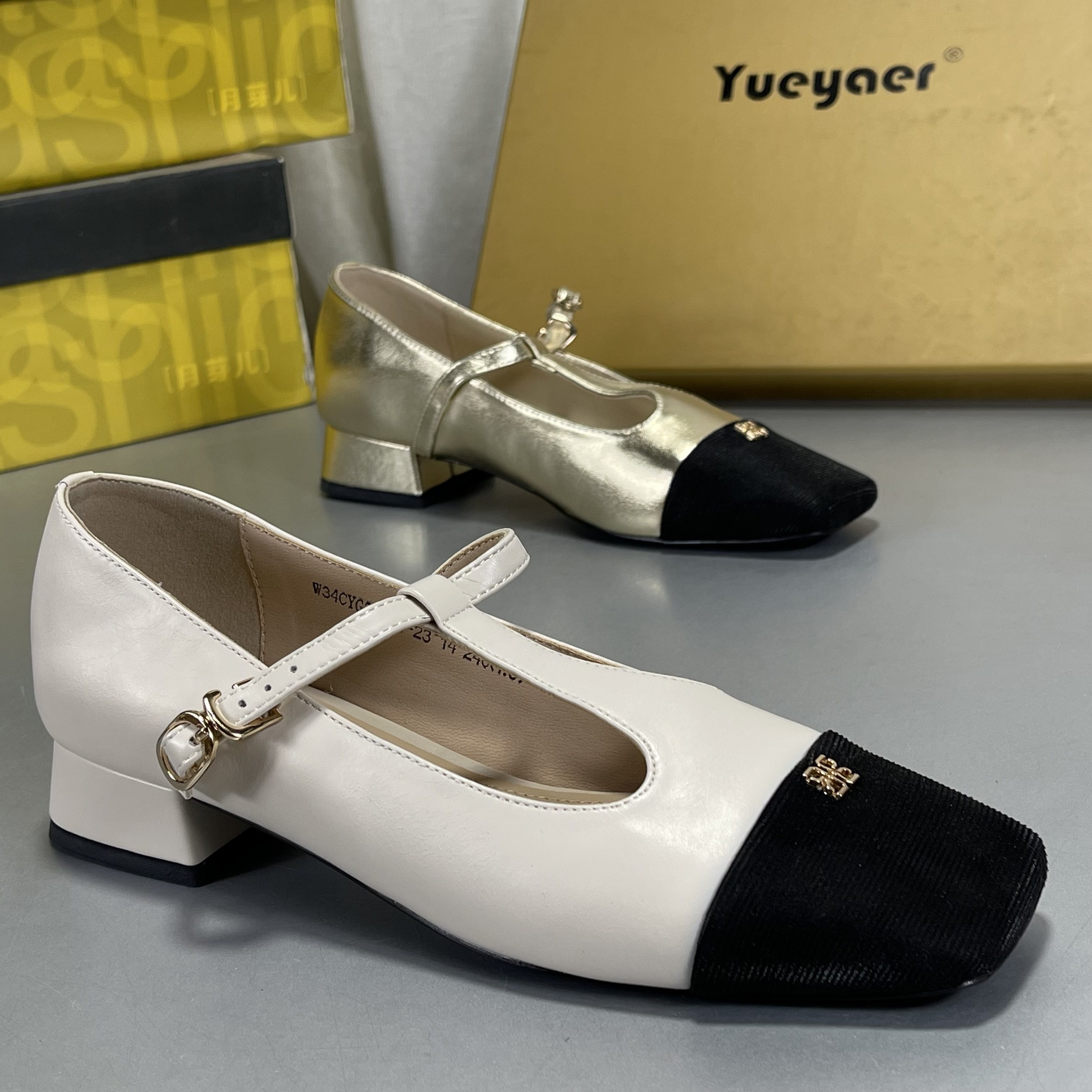 牛皮玛丽珍鞋女月芽儿正品撤柜方头一字扣浅口单鞋2026春夏配裙子,女鞋,乐福鞋（豆豆鞋）,淘宝优惠券,粉丝福利购,淘宝优惠卷