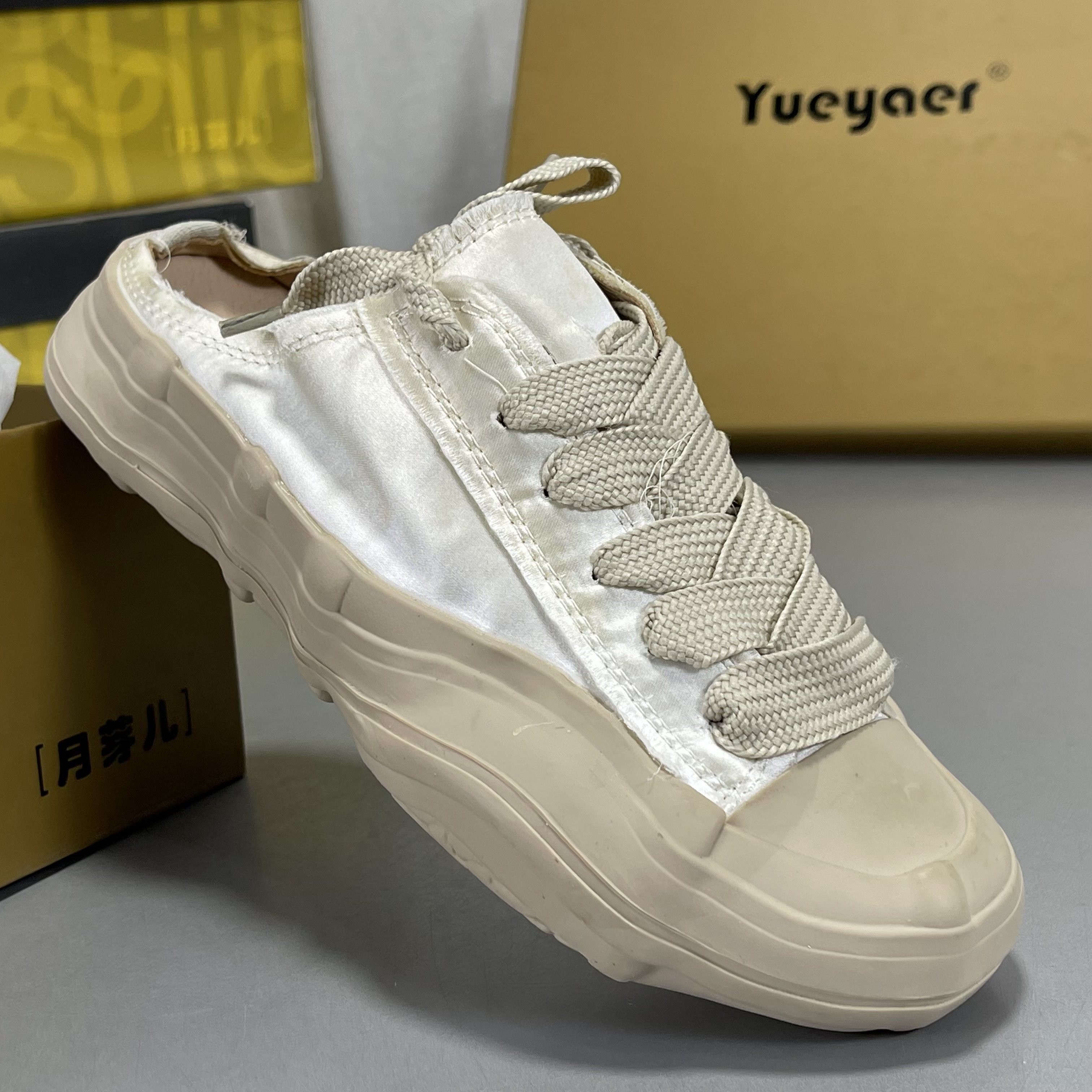 月芽儿半拖鞋懒人鞋夏季透气小众绸缎帆布鞋百搭溶解休闲运动板鞋,女鞋,其他拖鞋,淘宝优惠券,粉丝福利购,淘宝优惠卷