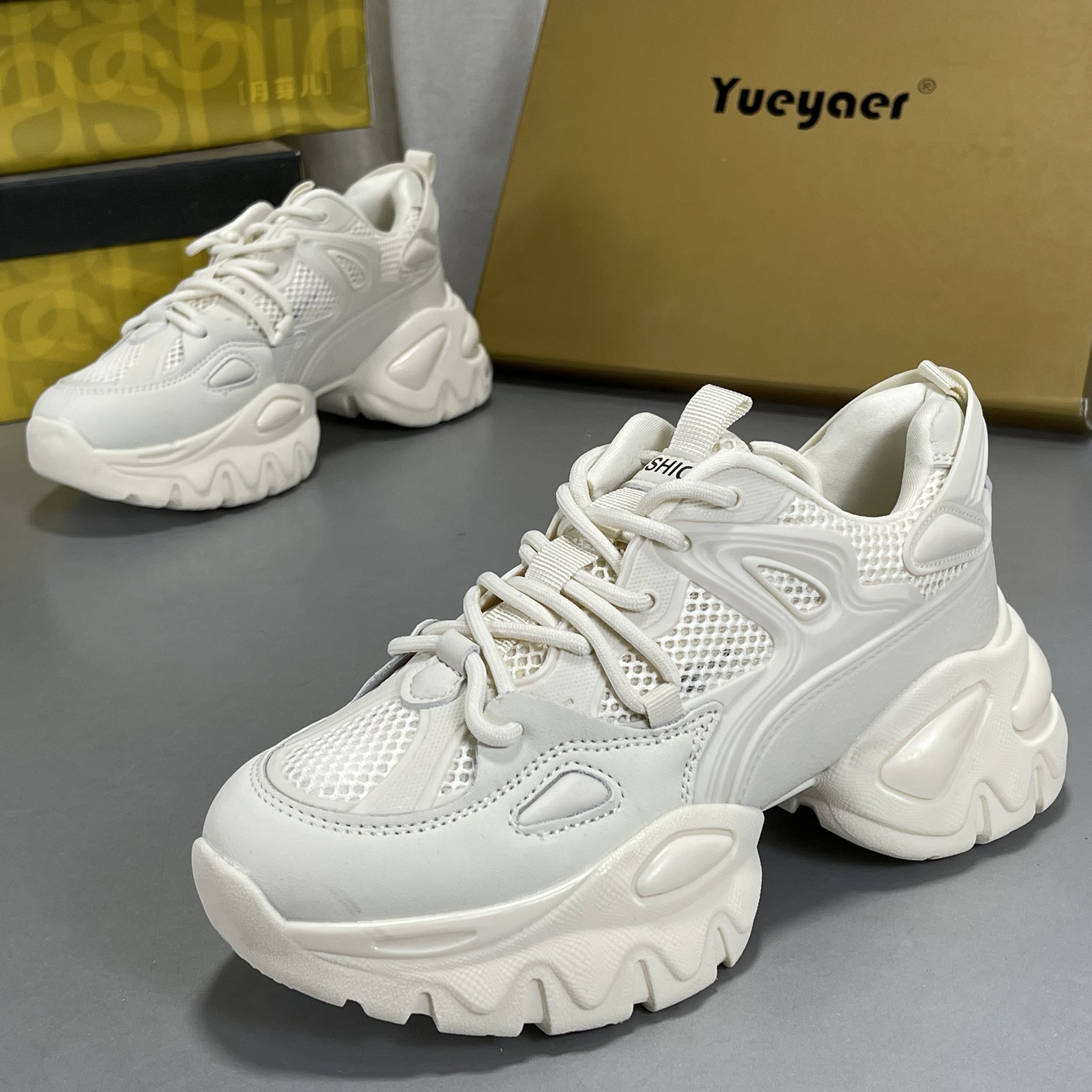 月芽儿正品厚底老爹鞋2026春秋新款增高透气女鞋松糕底休闲运动鞋,女鞋,时尚休闲鞋,淘宝优惠券,粉丝福利购,淘宝优惠卷