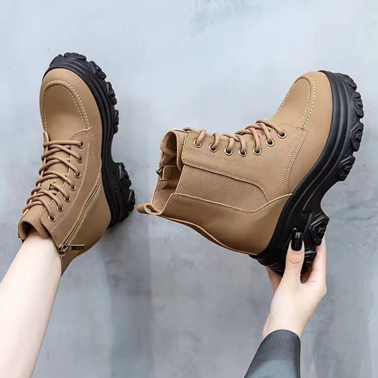 圆头英伦短靴薄棉切尔西靴