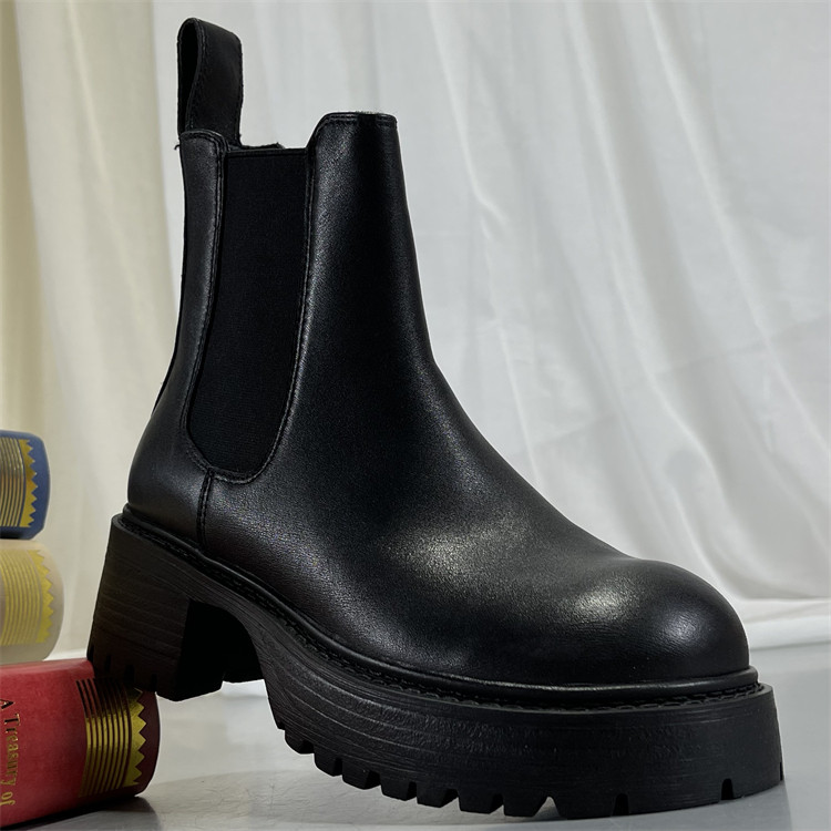 头层牛皮切尔西靴女2025秋冬厚底圆头休闲百搭真皮短筒裸靴马丁靴,女鞋,切尔西靴,淘宝优惠券,粉丝福利购,淘宝优惠卷