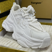 女2026春季 新款 运动鞋 月芽儿商场撤柜厚底老爹鞋 百搭休闲小白鞋