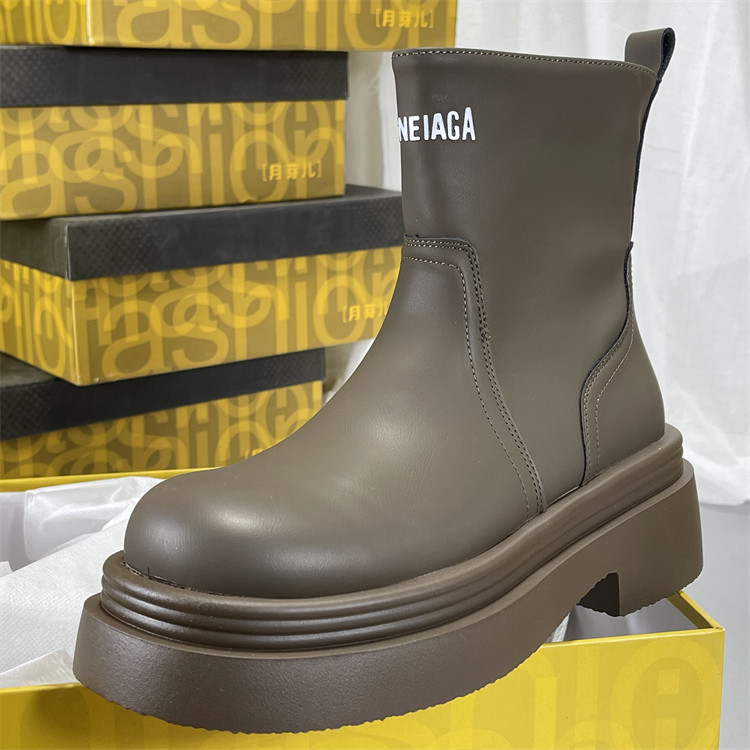 月牙儿真皮短靴女雪地棉靴2025冬季厚底机车靴瘦瘦靴加绒马丁靴子,女鞋,马丁靴,淘宝优惠券,粉丝福利购,淘宝优惠卷