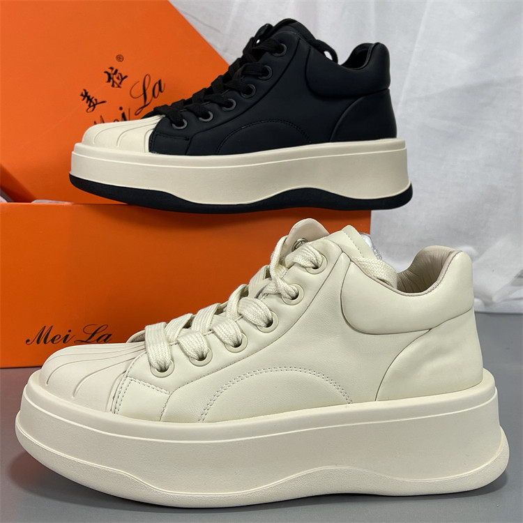 专柜正品头层牛皮高帮休闲鞋女2025秋季新款厚底真皮短筒马丁靴子,女鞋,马丁靴,淘宝优惠券,粉丝福利购,淘宝优惠卷