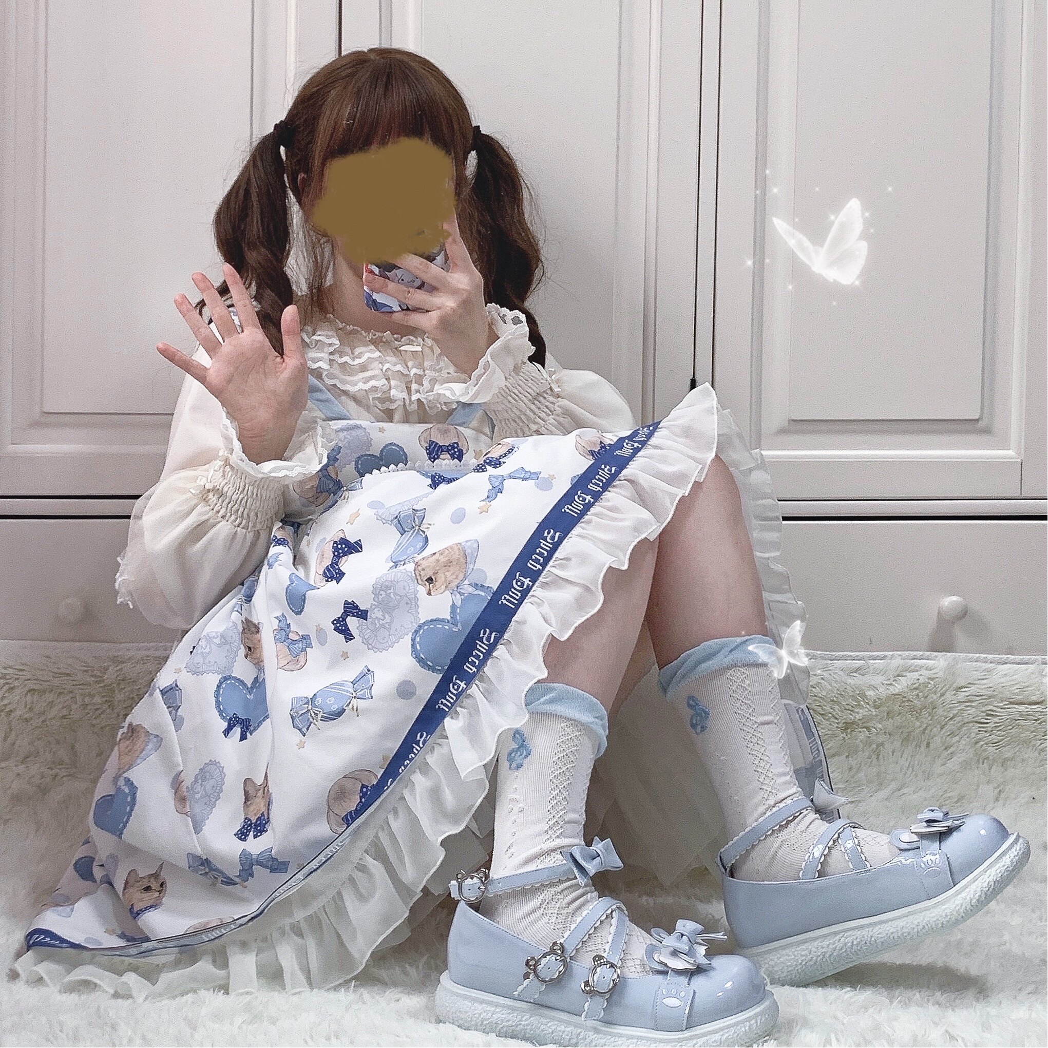 莓莓熊 原创lolita鞋日系少女可爱百搭圆头蝴蝶结洛丽塔女鞋