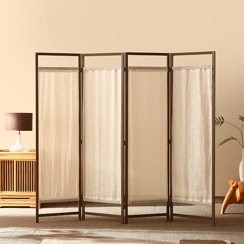 博云佳亚麻布艺屏风顺丰发货