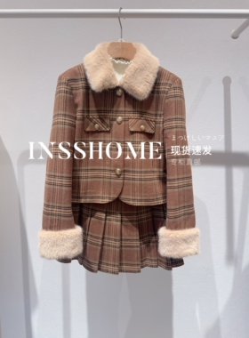 in's/MixMax美姿宝莲2025冬国内代购3254166626格子套装2349