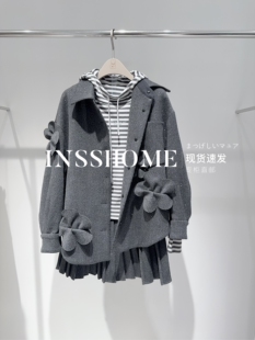 拍下改价CAREFREE卡芙芮2025冬国内代购5D125201花朵衬衣外套799