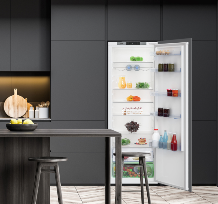 BEKO/倍科LBI3090HIW内嵌单冷藏冰箱隐藏对开门超薄嵌入组合冰箱