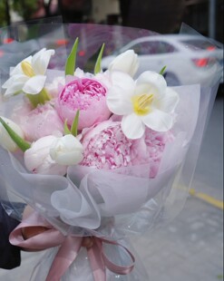 上海花店 520鲜花速递 芍药花束
