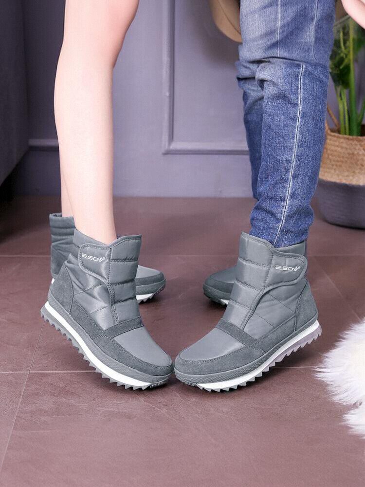 벨벳으로 두껍게 만든 가을 겨울용 여성용 새 스노우 부츠 보온성 방한성 미끄럼 방지 방수성 로우탑 다용도 플랫 밑창 면화