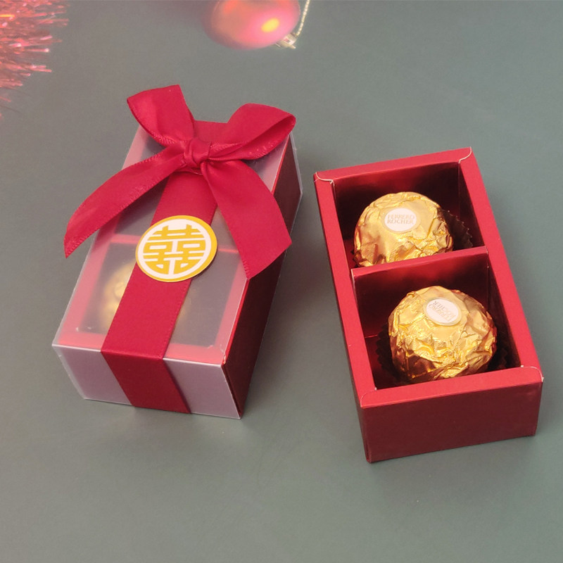 费列罗榛果威化巧克力2粒装结婚喜糖回礼伴手礼精美清新包装礼盒