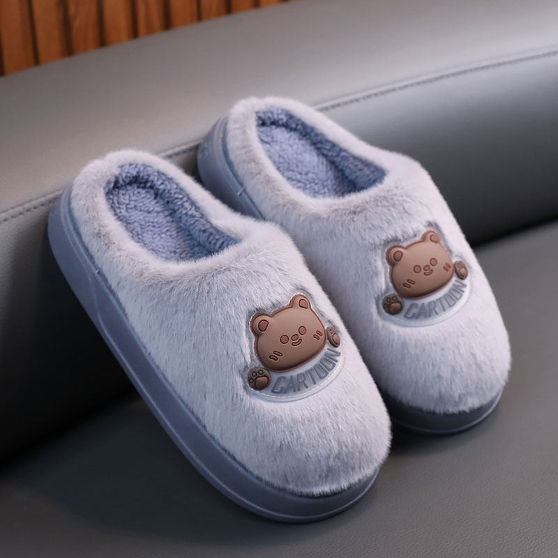 保暖儿童棉拖鞋卡通冬季