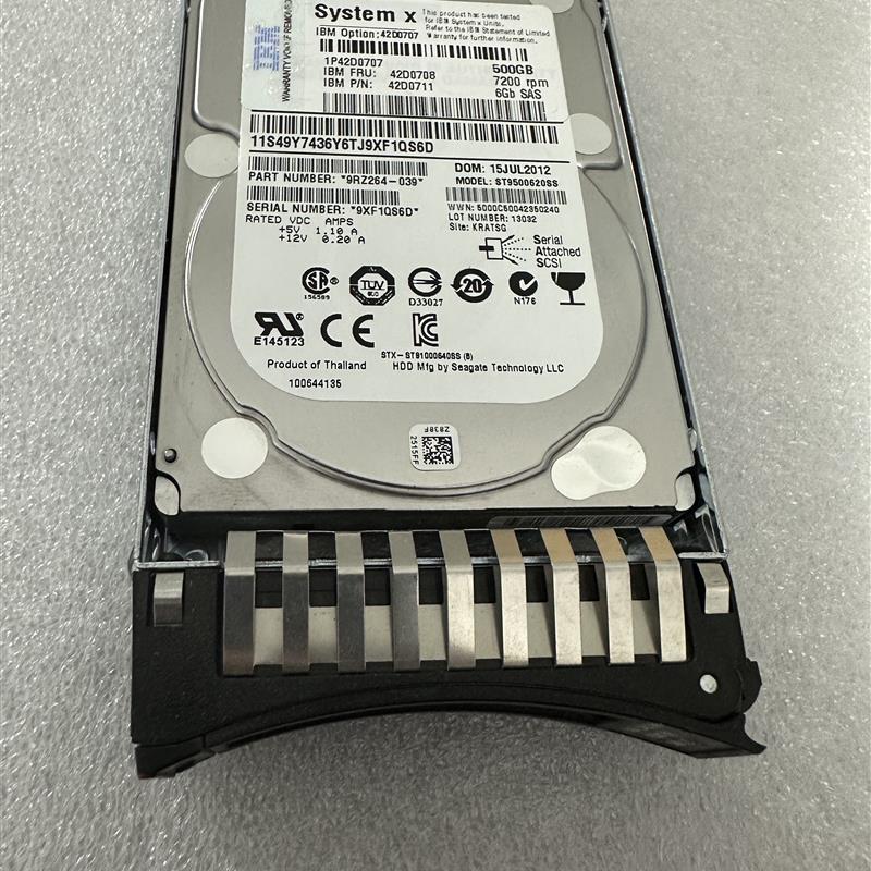 IBM 42D0707 42D0708 42D0711 49Y7436服务器硬盘 500G 2.5 SAS