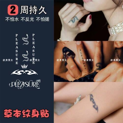 草本果汁蔡依林纹身手指小蛇Pleasure手臂jolin防水持久