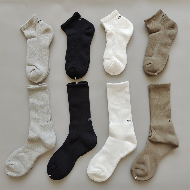 WTAP西山彻黑白色短袜男女运动袜